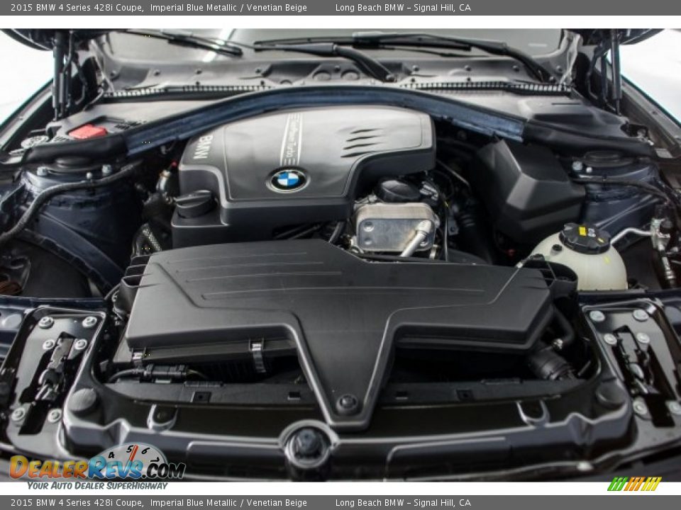 2015 BMW 4 Series 428i Coupe Imperial Blue Metallic / Venetian Beige Photo #9