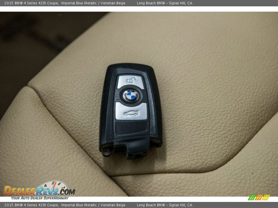 2015 BMW 4 Series 428i Coupe Imperial Blue Metallic / Venetian Beige Photo #11