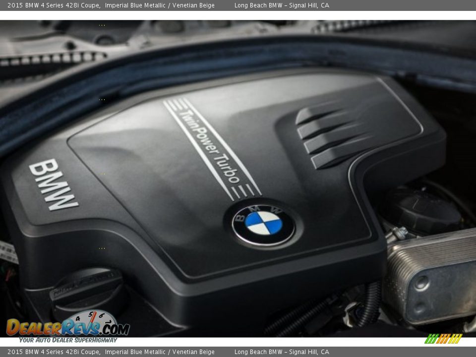 2015 BMW 4 Series 428i Coupe Imperial Blue Metallic / Venetian Beige Photo #24