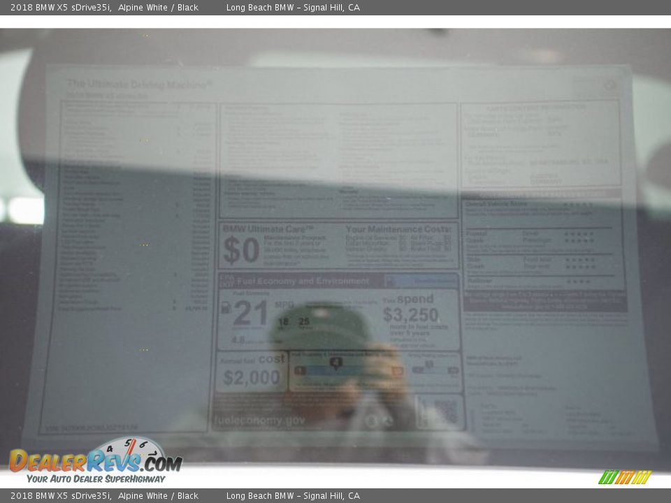 2018 BMW X5 sDrive35i Alpine White / Black Photo #10