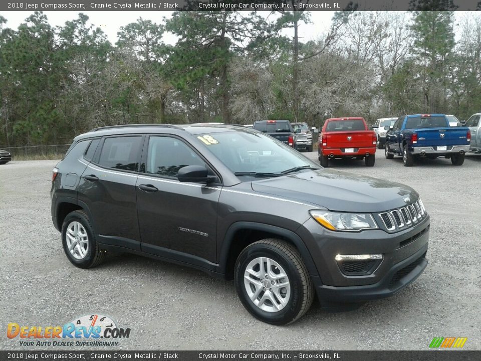 2018 Jeep Compass Sport Granite Crystal Metallic / Black Photo #7