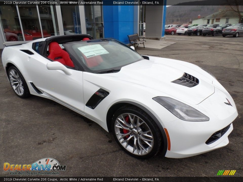 2019 Chevrolet Corvette Z06 Coupe Arctic White / Adrenaline Red Photo #2
