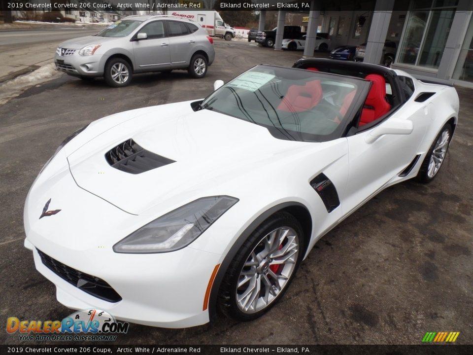 2019 Chevrolet Corvette Z06 Coupe Arctic White / Adrenaline Red Photo #3