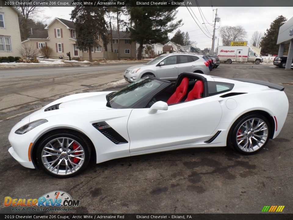 2019 Chevrolet Corvette Z06 Coupe Arctic White / Adrenaline Red Photo #4