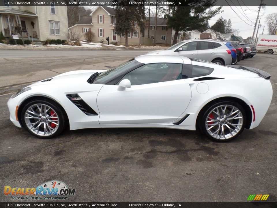 2019 Chevrolet Corvette Z06 Coupe Arctic White / Adrenaline Red Photo #5