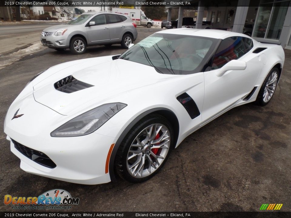 2019 Chevrolet Corvette Z06 Coupe Arctic White / Adrenaline Red Photo #6