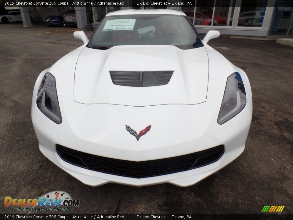 2019 Chevrolet Corvette Z06 Coupe Arctic White / Adrenaline Red Photo #7