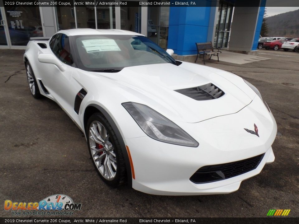 2019 Chevrolet Corvette Z06 Coupe Arctic White / Adrenaline Red Photo #8