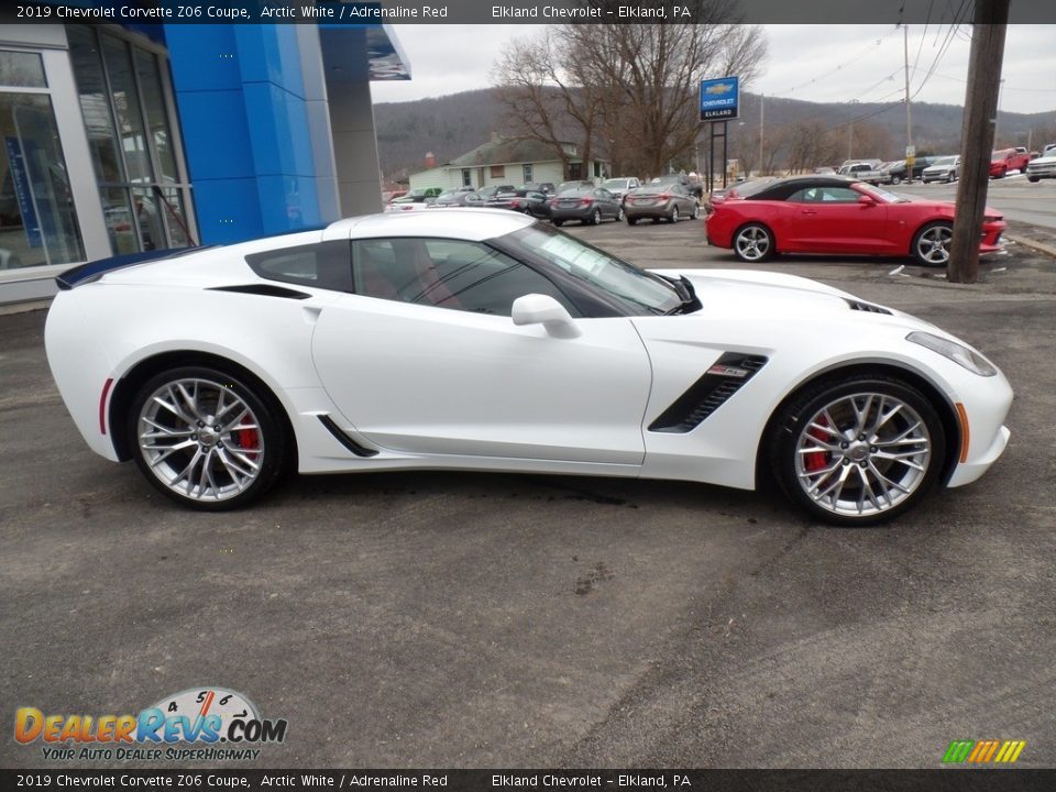 2019 Chevrolet Corvette Z06 Coupe Arctic White / Adrenaline Red Photo #9