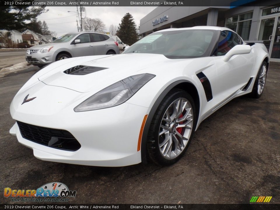 2019 Chevrolet Corvette Z06 Coupe Arctic White / Adrenaline Red Photo #14
