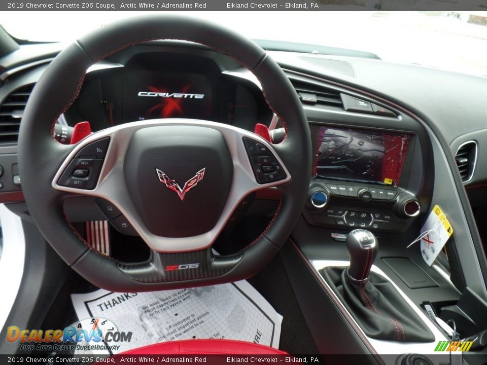 2019 Chevrolet Corvette Z06 Coupe Arctic White / Adrenaline Red Photo #25