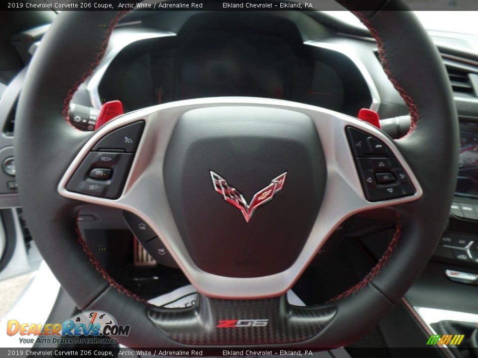 2019 Chevrolet Corvette Z06 Coupe Arctic White / Adrenaline Red Photo #26