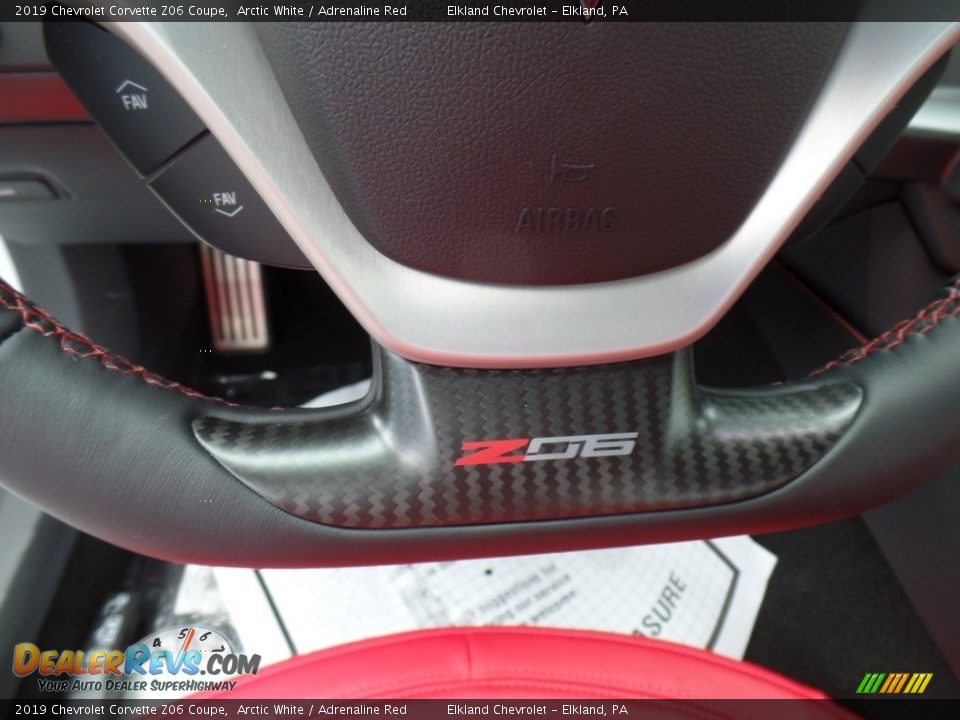 2019 Chevrolet Corvette Z06 Coupe Arctic White / Adrenaline Red Photo #30