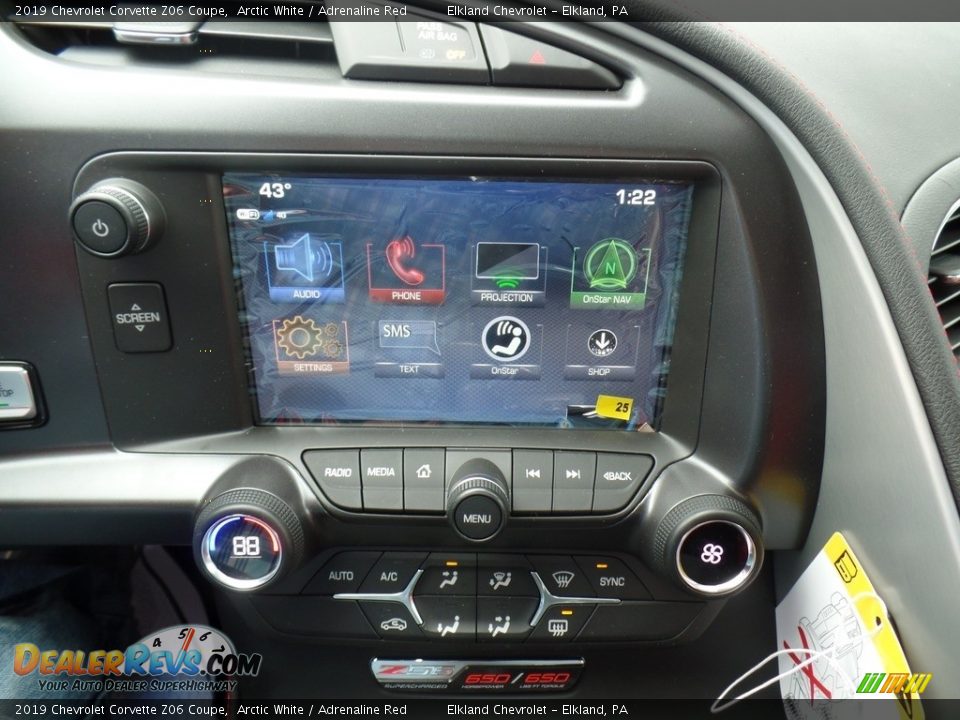 2019 Chevrolet Corvette Z06 Coupe Arctic White / Adrenaline Red Photo #33