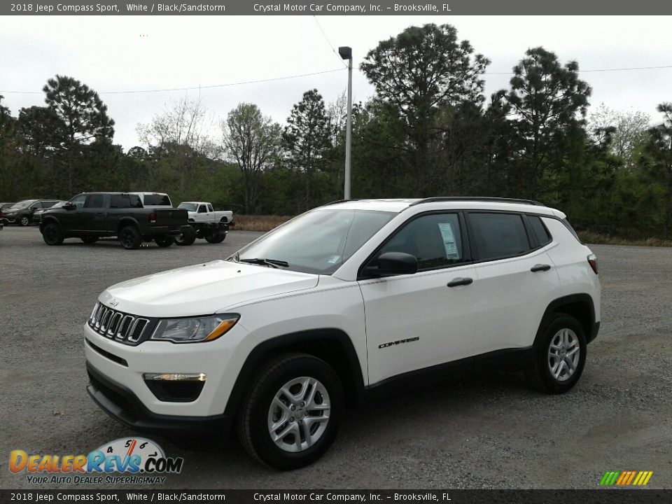 2018 Jeep Compass Sport White / Black/Sandstorm Photo #1