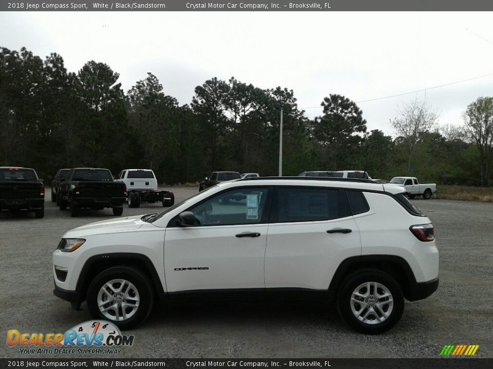 2018 Jeep Compass Sport White / Black/Sandstorm Photo #2