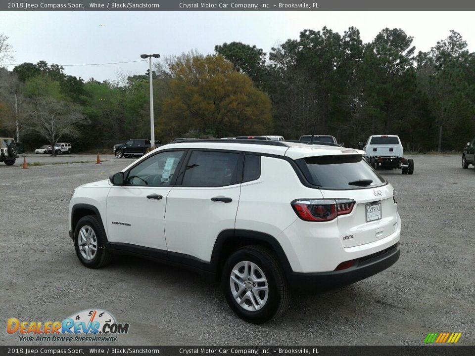2018 Jeep Compass Sport White / Black/Sandstorm Photo #3