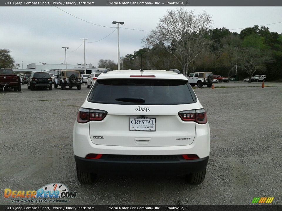 2018 Jeep Compass Sport White / Black/Sandstorm Photo #4