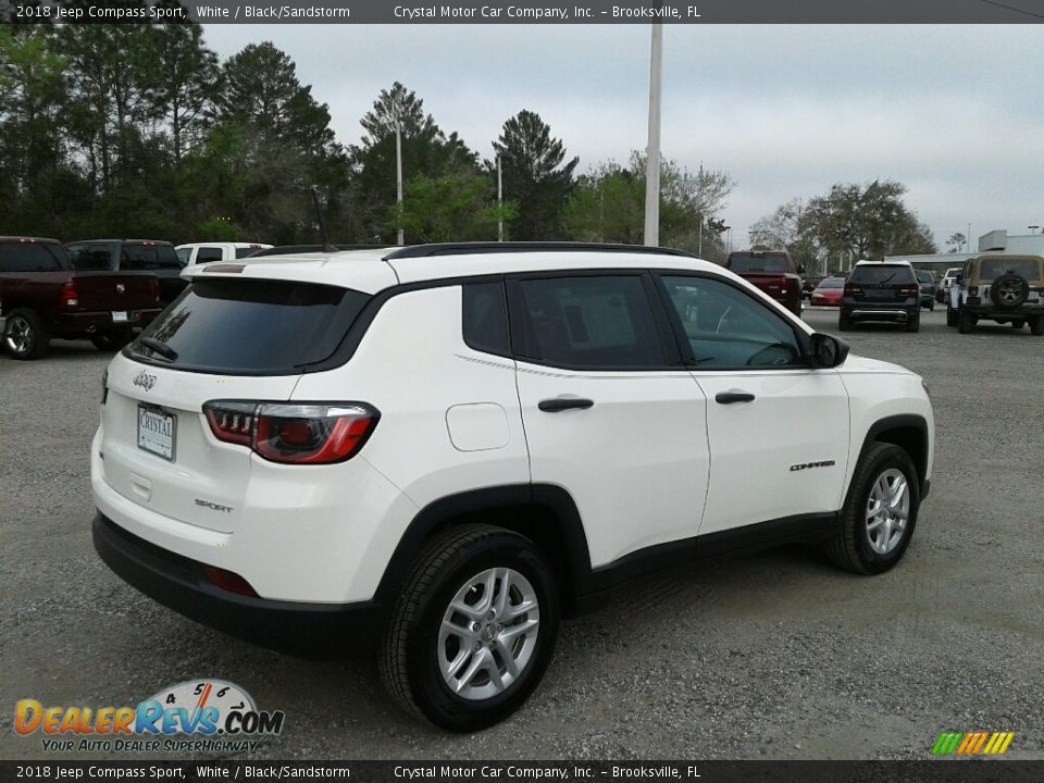 2018 Jeep Compass Sport White / Black/Sandstorm Photo #5