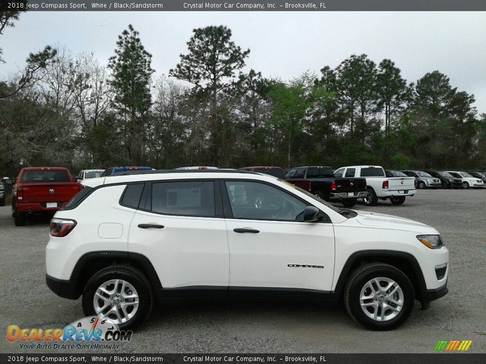 2018 Jeep Compass Sport White / Black/Sandstorm Photo #6