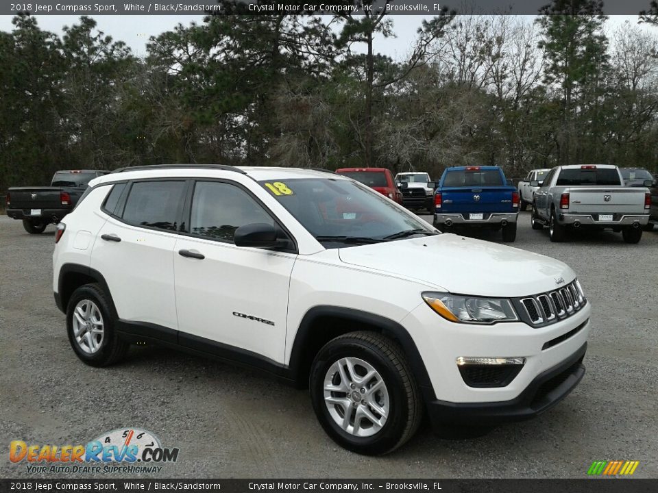 2018 Jeep Compass Sport White / Black/Sandstorm Photo #7