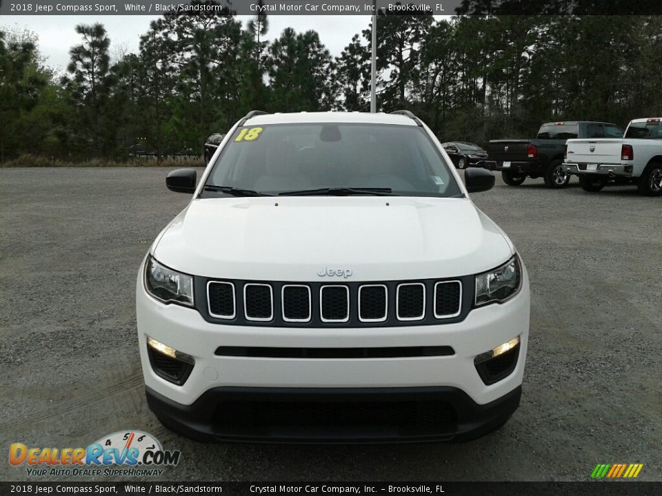 2018 Jeep Compass Sport White / Black/Sandstorm Photo #8