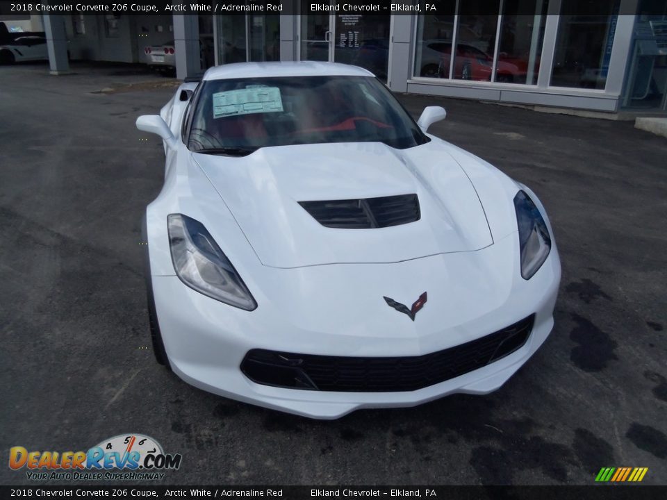 2018 Chevrolet Corvette Z06 Coupe Arctic White / Adrenaline Red Photo #4