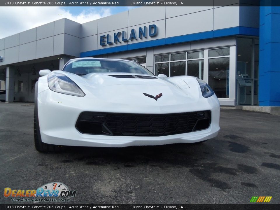 2018 Chevrolet Corvette Z06 Coupe Arctic White / Adrenaline Red Photo #5