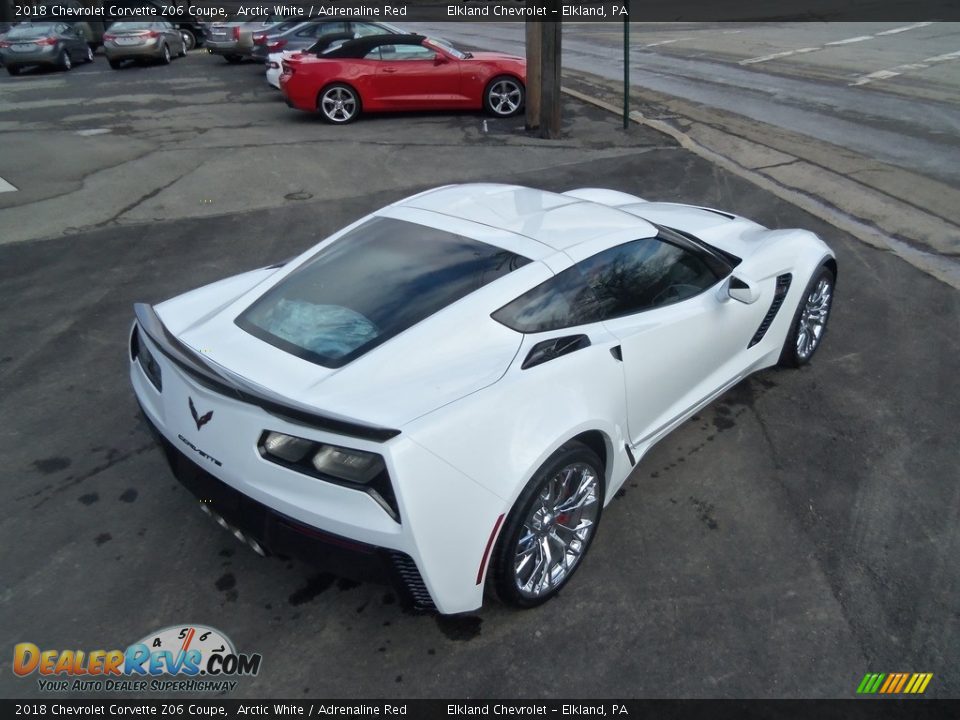 2018 Chevrolet Corvette Z06 Coupe Arctic White / Adrenaline Red Photo #6