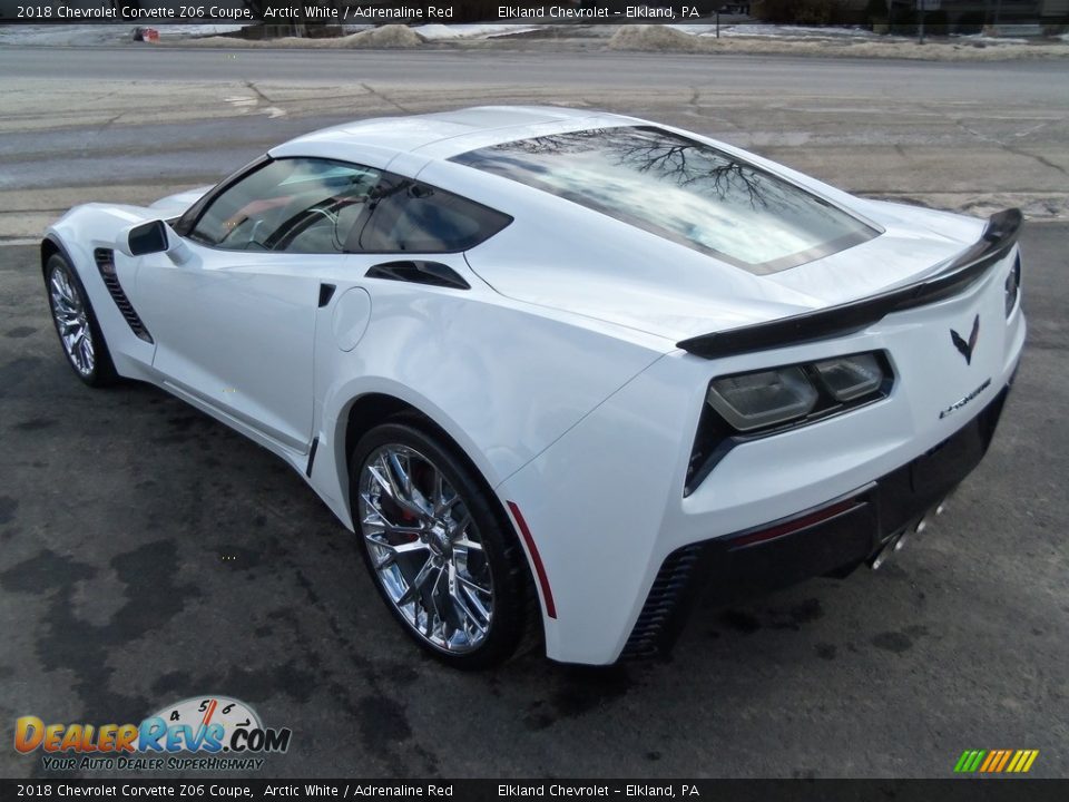 2018 Chevrolet Corvette Z06 Coupe Arctic White / Adrenaline Red Photo #8