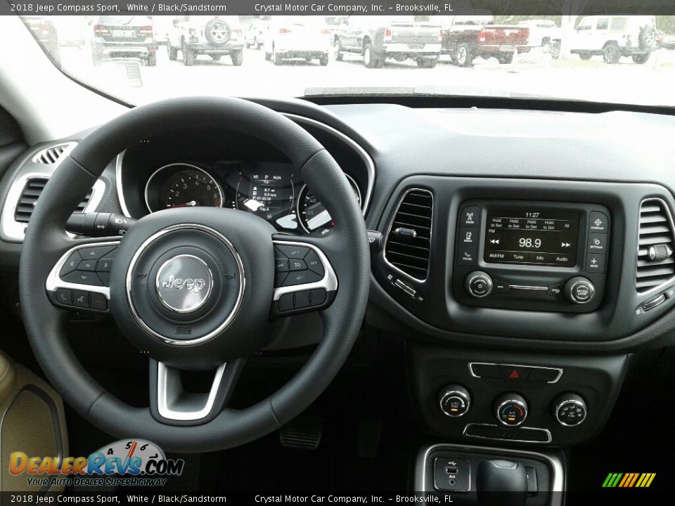 2018 Jeep Compass Sport White / Black/Sandstorm Photo #13