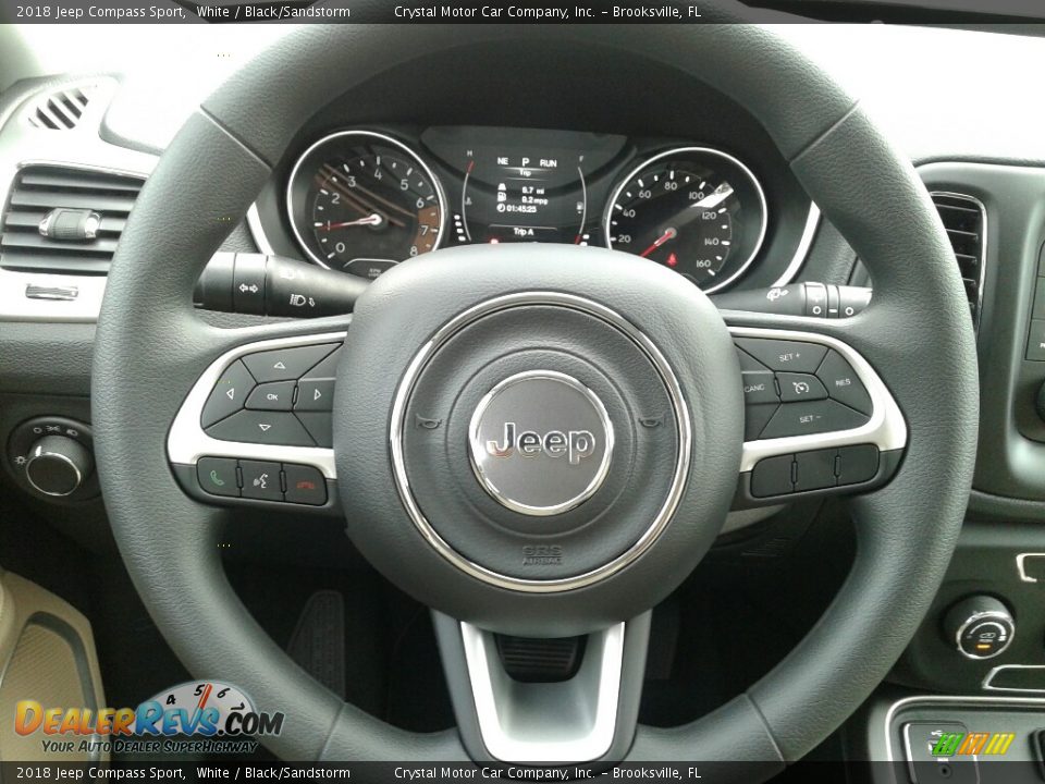 2018 Jeep Compass Sport White / Black/Sandstorm Photo #14