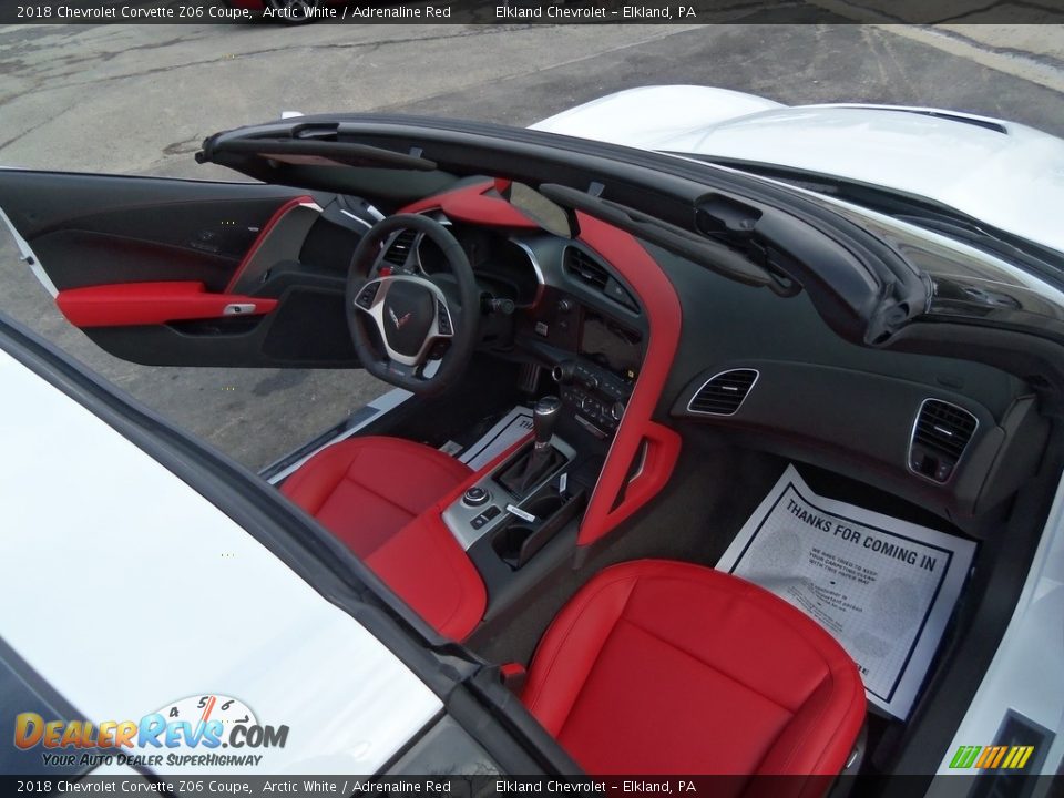 2018 Chevrolet Corvette Z06 Coupe Arctic White / Adrenaline Red Photo #11