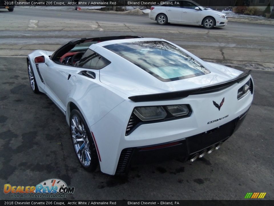 2018 Chevrolet Corvette Z06 Coupe Arctic White / Adrenaline Red Photo #12
