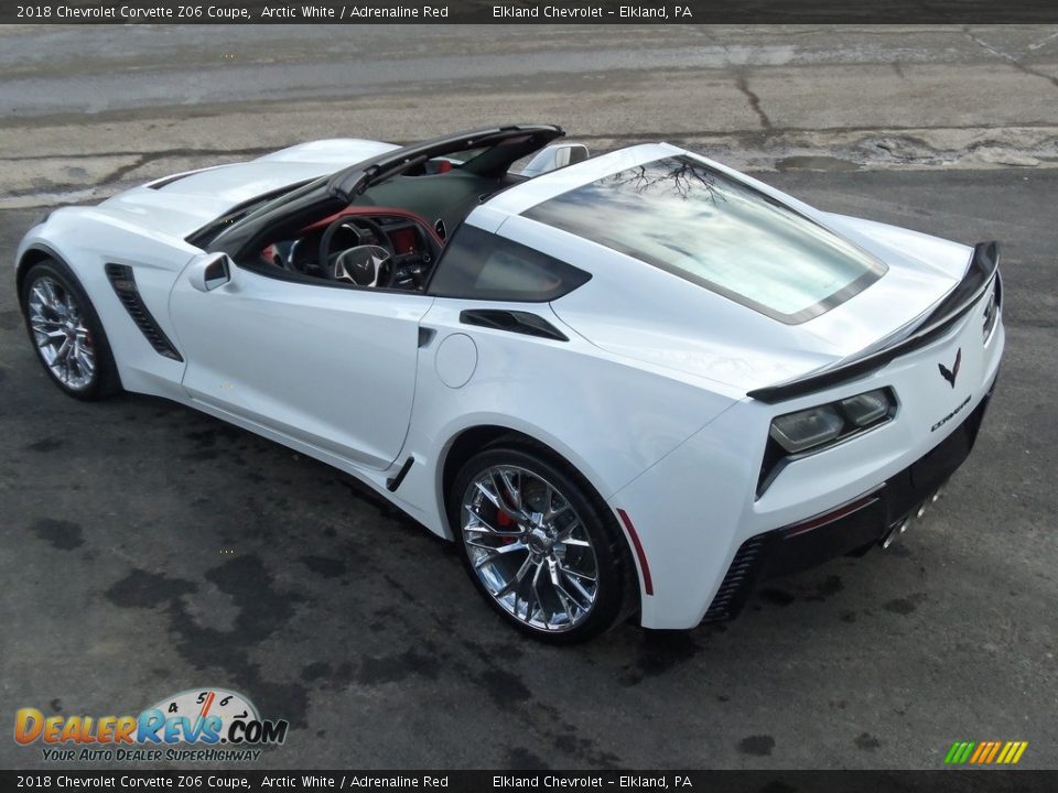 2018 Chevrolet Corvette Z06 Coupe Arctic White / Adrenaline Red Photo #13