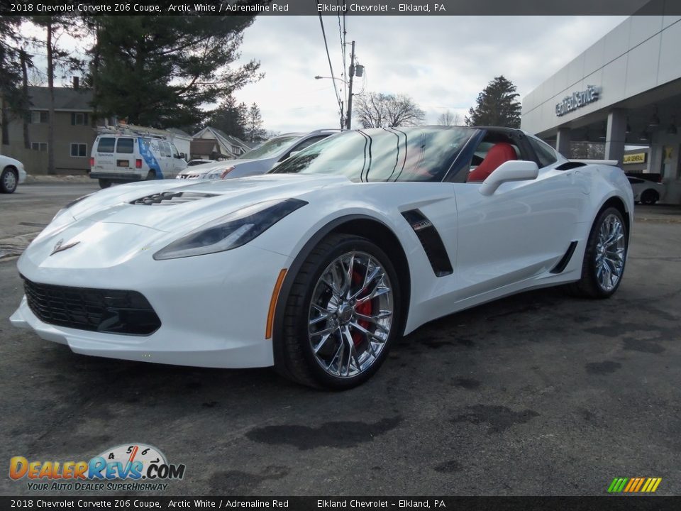 2018 Chevrolet Corvette Z06 Coupe Arctic White / Adrenaline Red Photo #15