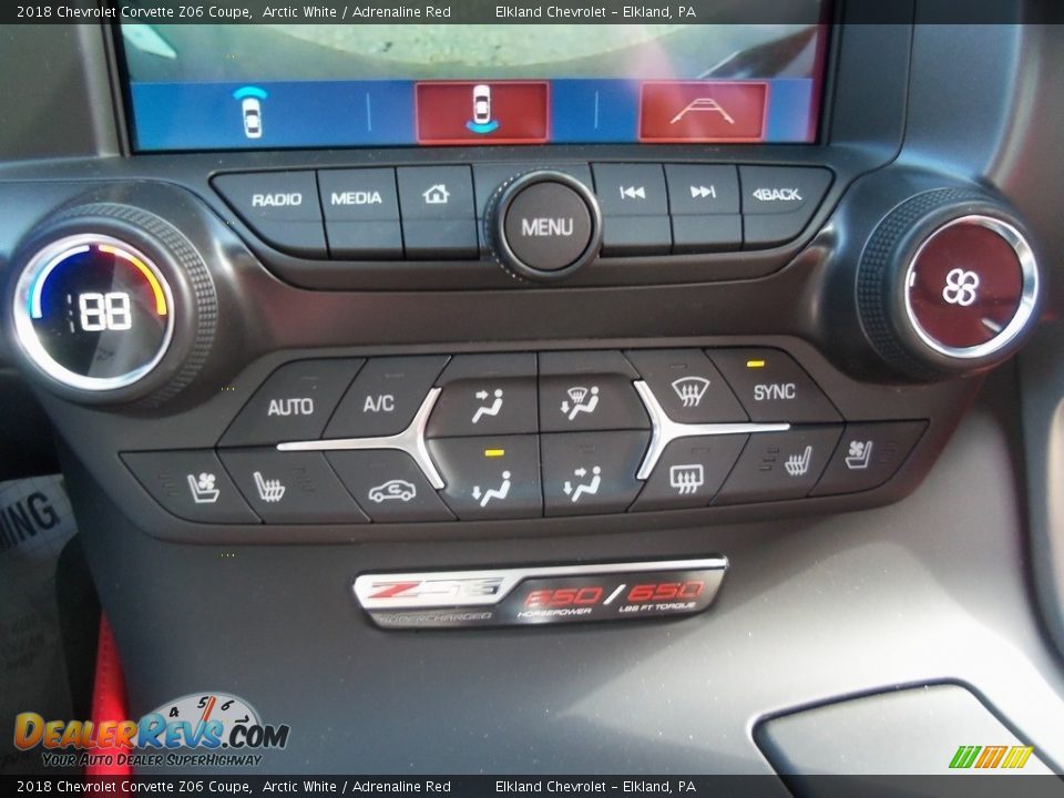 2018 Chevrolet Corvette Z06 Coupe Arctic White / Adrenaline Red Photo #22