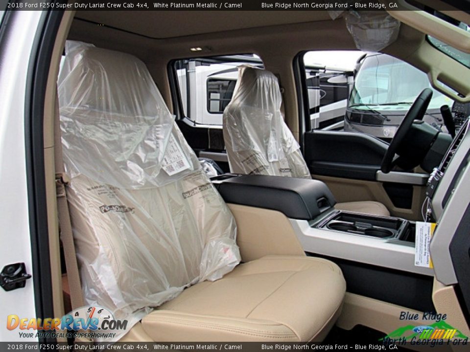 2018 Ford F250 Super Duty Lariat Crew Cab 4x4 White Platinum Metallic / Camel Photo #11