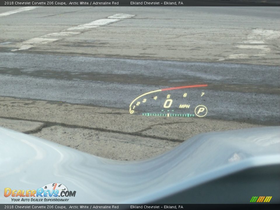 2018 Chevrolet Corvette Z06 Coupe Arctic White / Adrenaline Red Photo #27