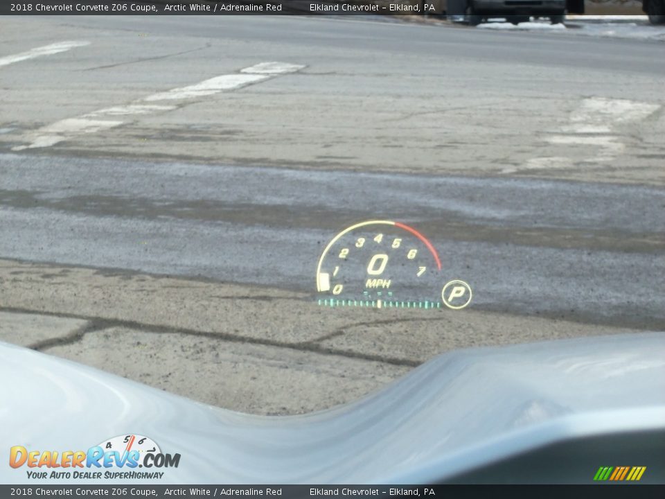 2018 Chevrolet Corvette Z06 Coupe Arctic White / Adrenaline Red Photo #28