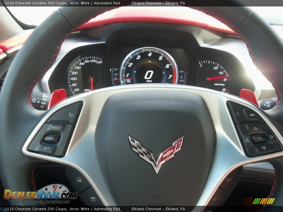 2018 Chevrolet Corvette Z06 Coupe Arctic White / Adrenaline Red Photo #31