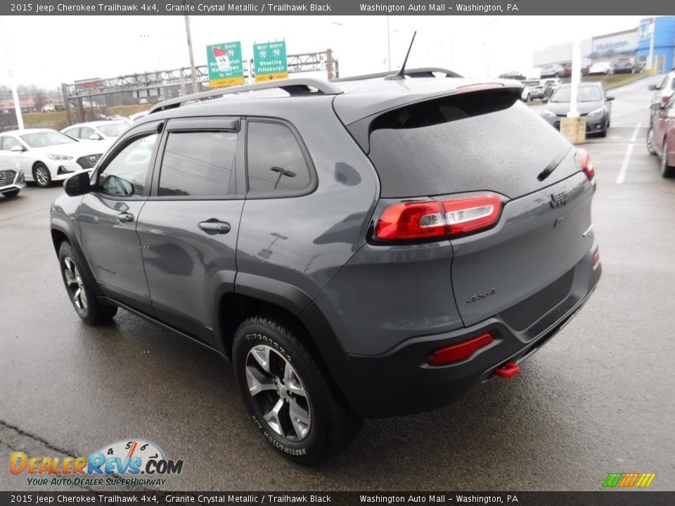 2015 Jeep Cherokee Trailhawk 4x4 Granite Crystal Metallic / Trailhawk Black Photo #8