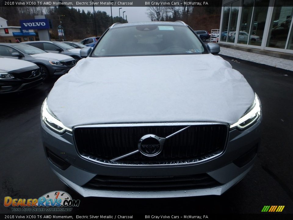 2018 Volvo XC60 T6 AWD Momentum Electric Silver Metallic / Charcoal Photo #6