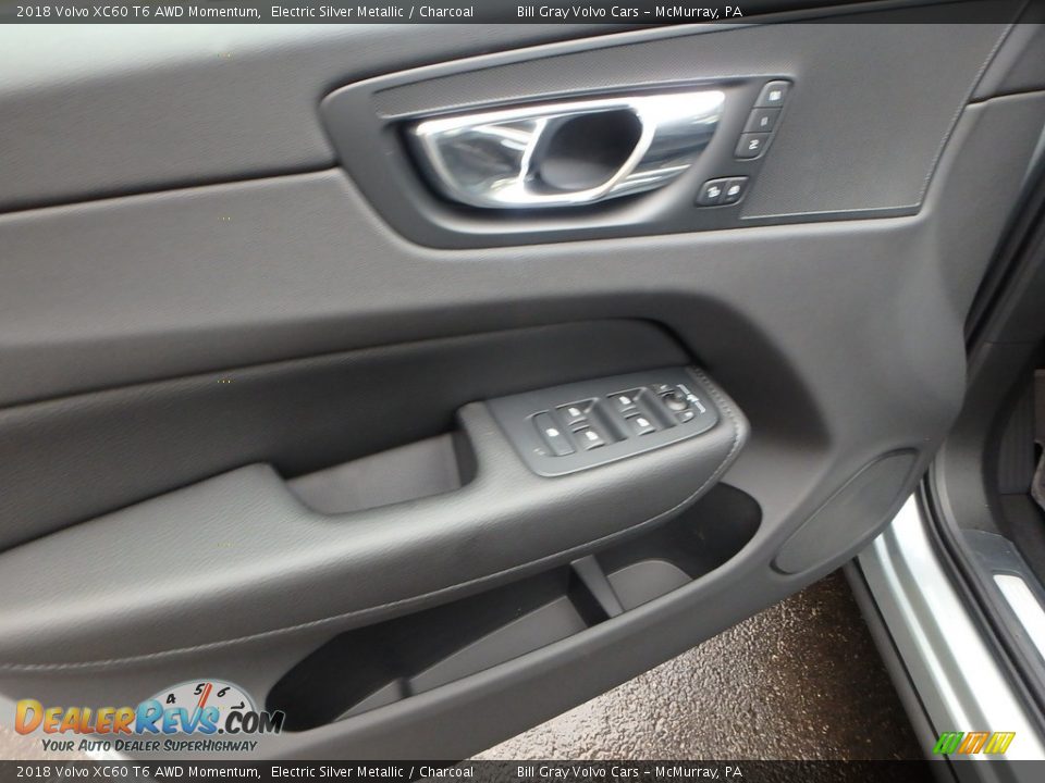 2018 Volvo XC60 T6 AWD Momentum Electric Silver Metallic / Charcoal Photo #10
