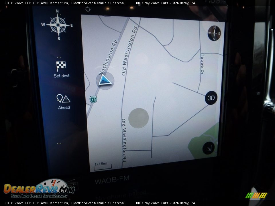 2018 Volvo XC60 T6 AWD Momentum Electric Silver Metallic / Charcoal Photo #13