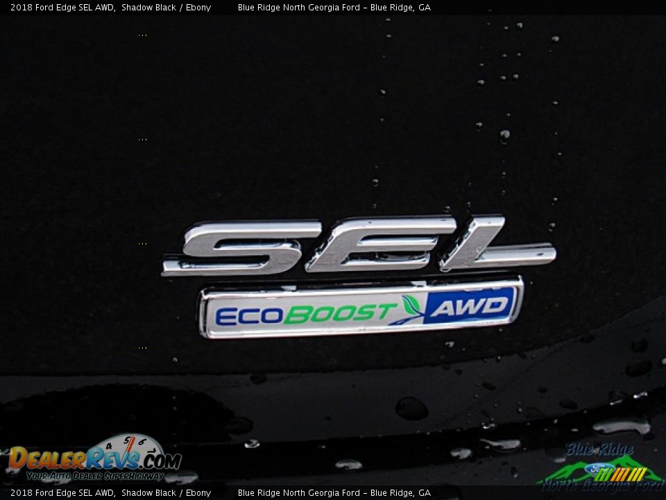 2018 Ford Edge SEL AWD Shadow Black / Ebony Photo #34