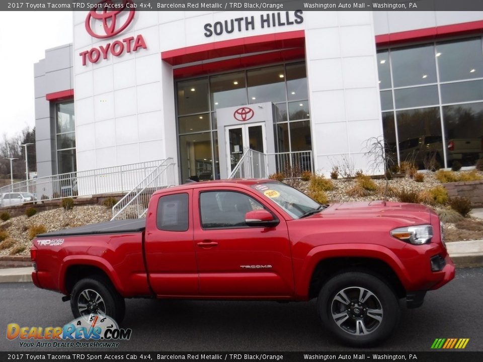 2017 Toyota Tacoma TRD Sport Access Cab 4x4 Barcelona Red Metallic / TRD Black/Orange Photo #2