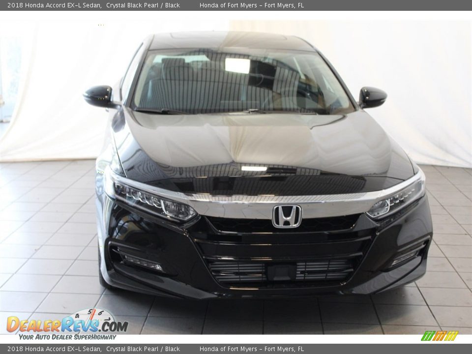 2018 Honda Accord EX-L Sedan Crystal Black Pearl / Black Photo #4