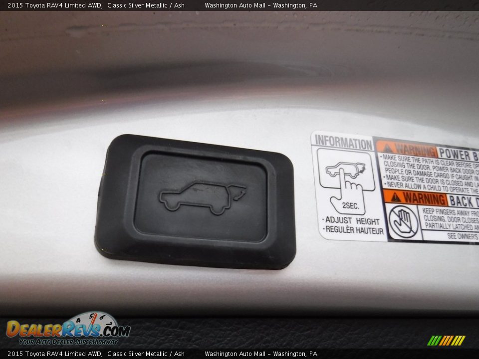 2015 Toyota RAV4 Limited AWD Classic Silver Metallic / Ash Photo #27