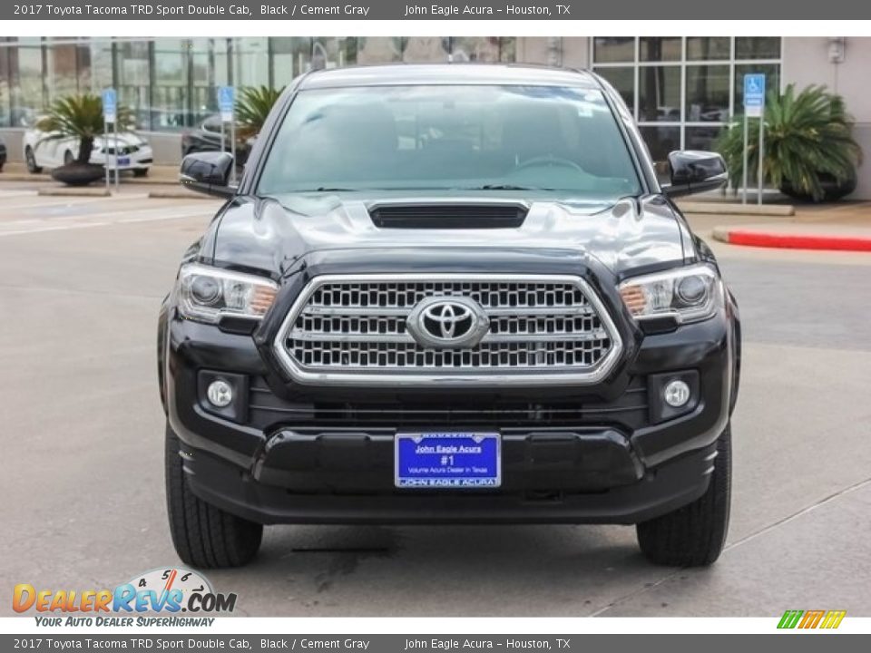 2017 Toyota Tacoma TRD Sport Double Cab Black / Cement Gray Photo #2